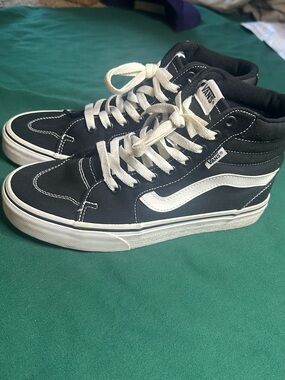 Women's Vans Sk8-Hi Tapered Stackform High top Black White Sneaker Shoe Size 7.5